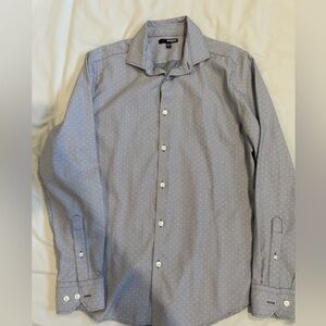 Murano Black and White Geometric Dress Shirt